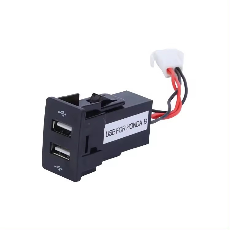 12V 4.2A Waterproof Power Outlet Socket Dual Usb Car Charger Adapter for Honda Models